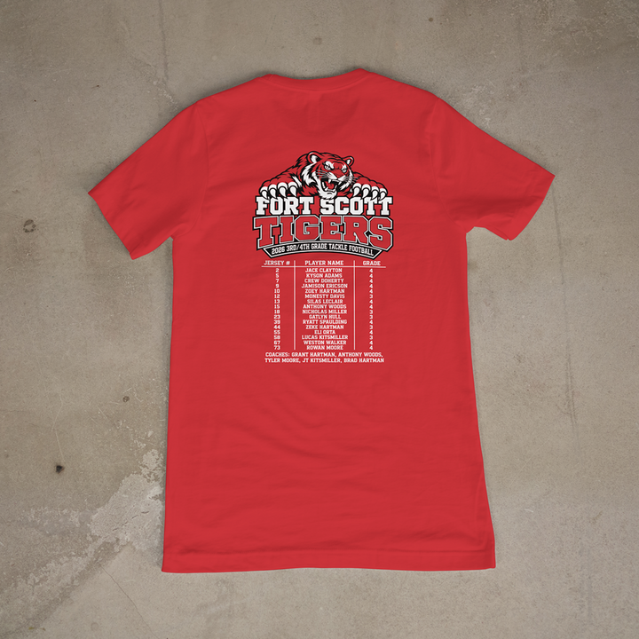 Fort Scott Tigers 3rd/4th Grade Tackle Football | 2026 Roster Tee