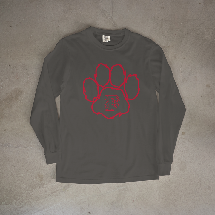 Fort Scott Tigers Biggie Paws Comfort Colors® Long Sleeve Tee
