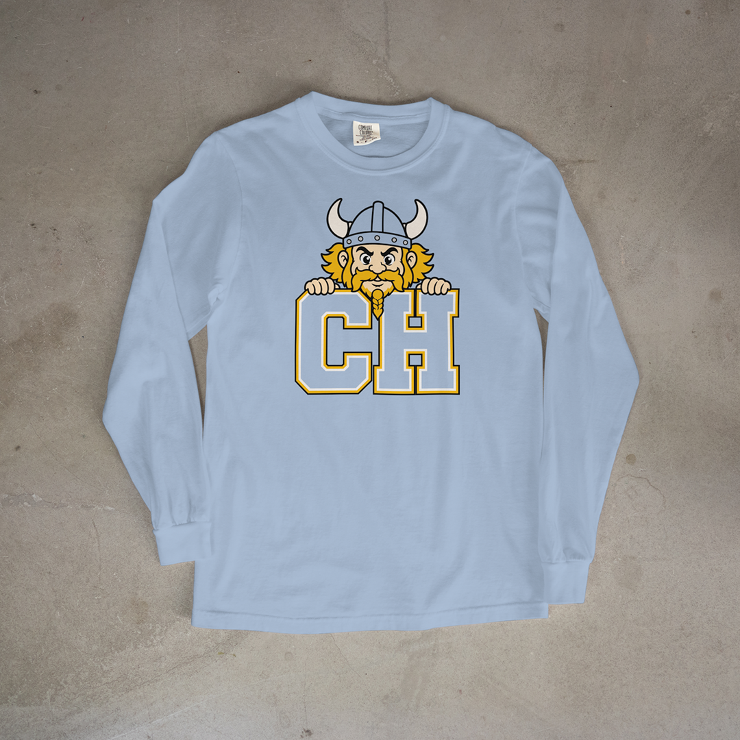 Central Heights Retro Viking Comfort Colors® Long Sleeve Tee