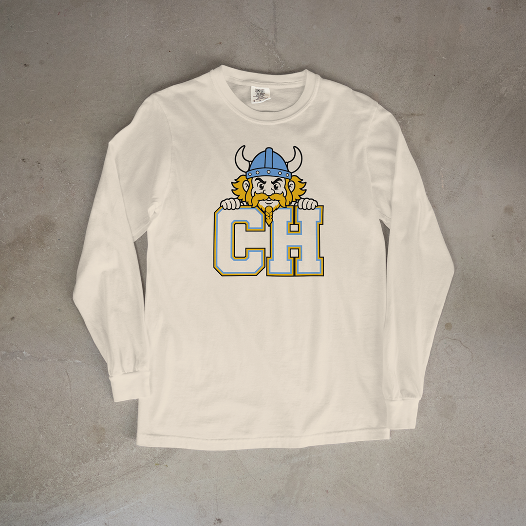 Central Heights Retro Viking Comfort Colors® Long Sleeve Tee