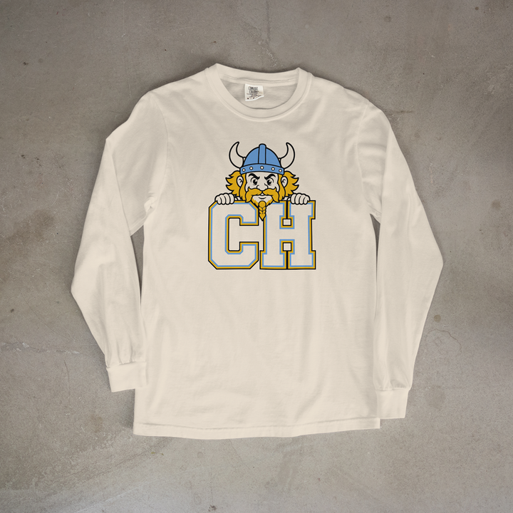 Central Heights Retro Viking Comfort Colors® Long Sleeve Tee