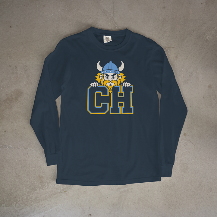 Central Heights Retro Viking Comfort Colors® Long Sleeve Tee