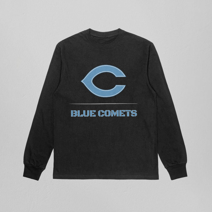 Chanute Blue Comets Stacked Heavyweight Long Sleeve Tee