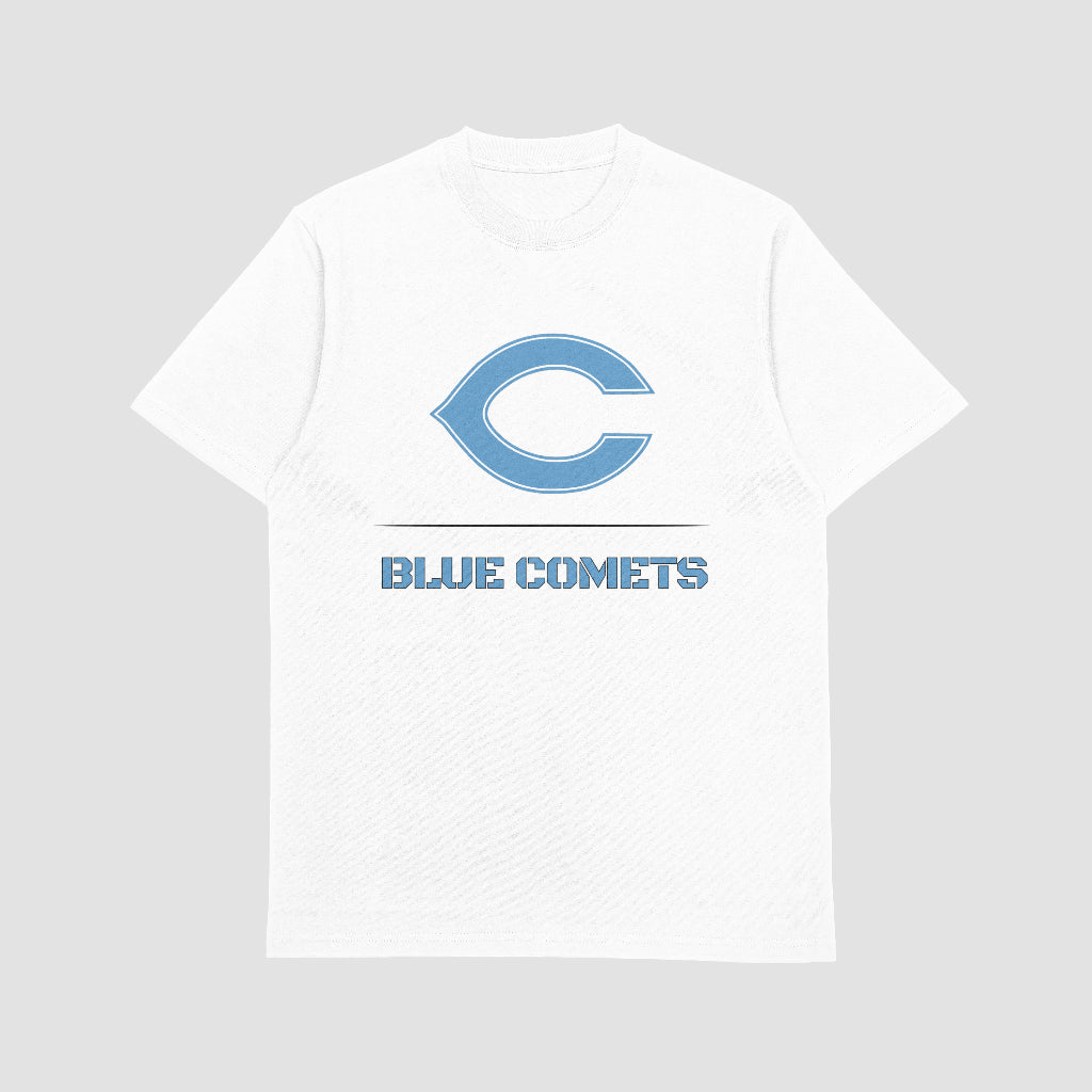 Chanute Blue Comets Stacked Heavyweight Short Sleeve Tee