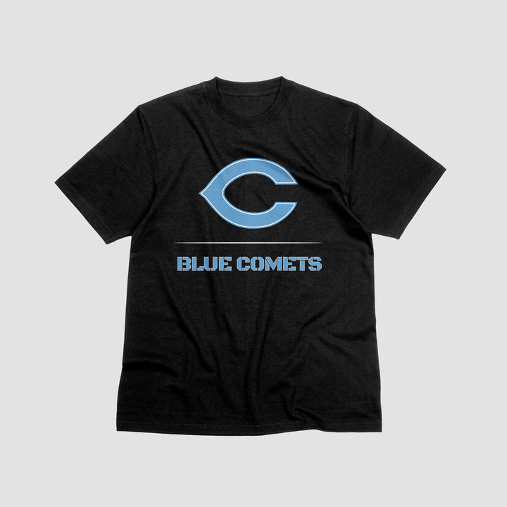 Chanute Blue Comets Stacked Active Short Sleeve Tee