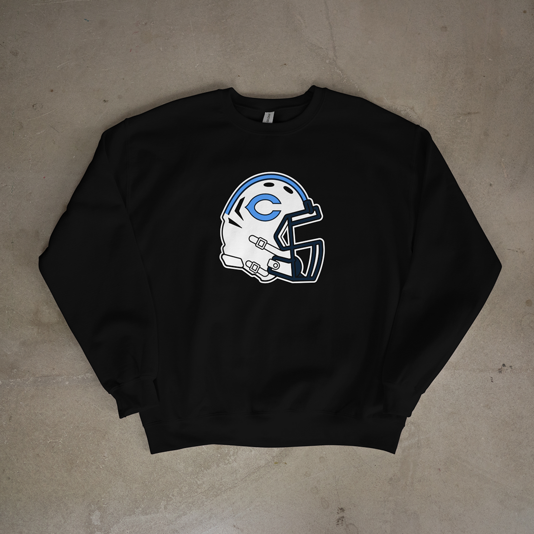 Chanute Blue Comets Helmet Crewneck