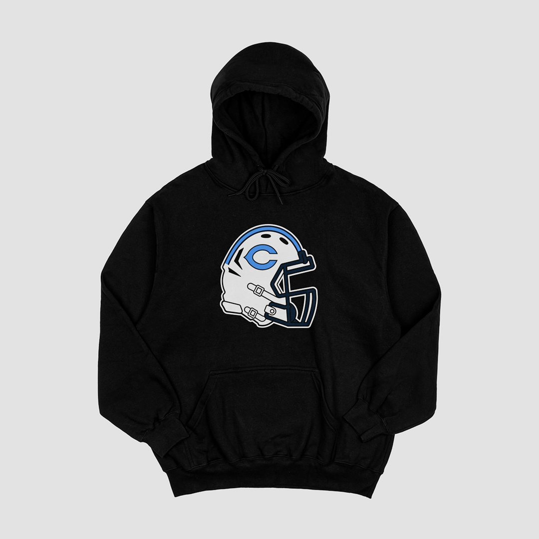 Chanute Blue Comets Helmet Hooded Fleece