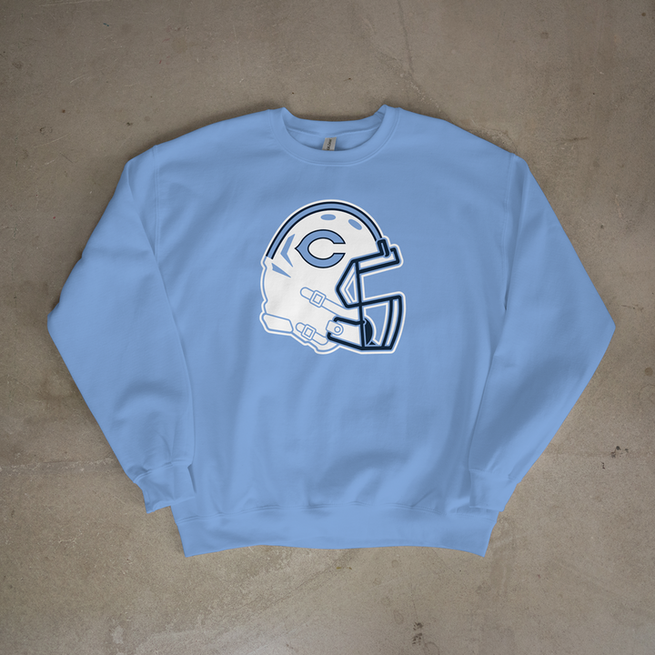 Chanute Blue Comets Helmet Crewneck