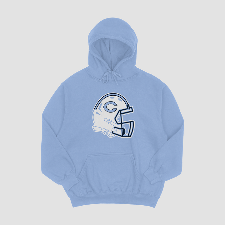 Chanute Blue Comets Helmet Hooded Fleece