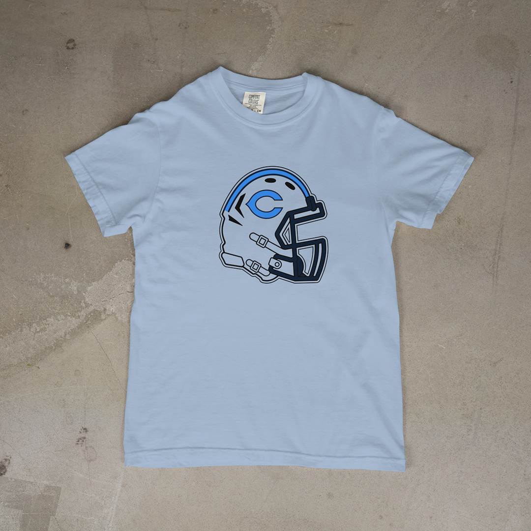 Chanute Blue Comets Helmet Comfort Colors® Short Sleeve Tee
