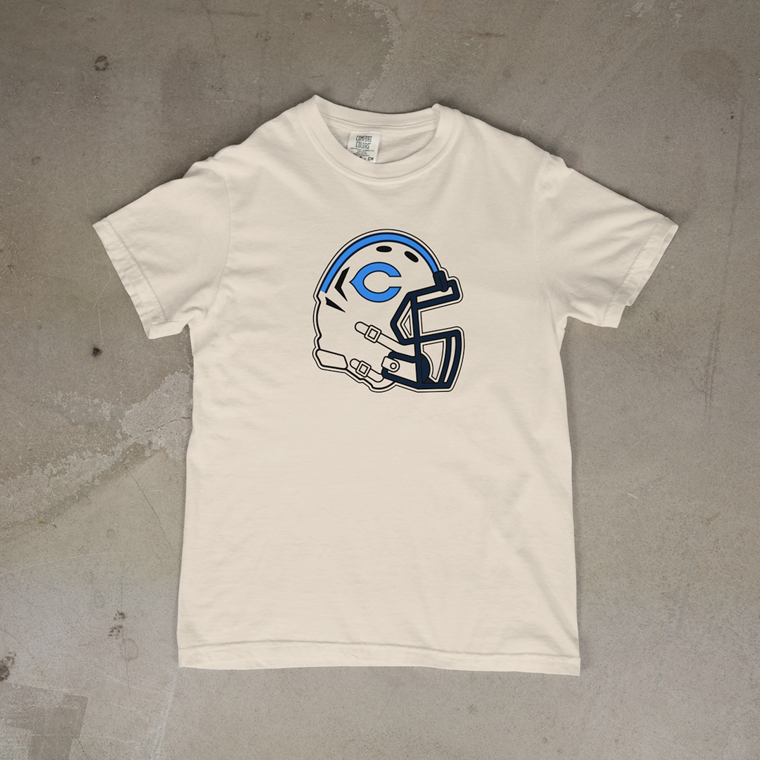 Chanute Blue Comets Helmet Comfort Colors® Short Sleeve Tee