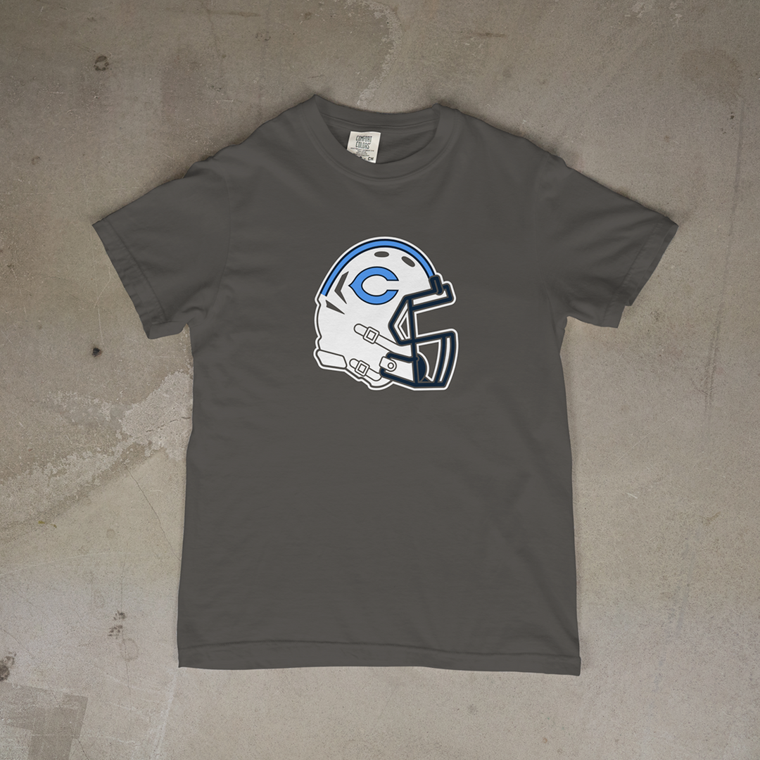 Chanute Blue Comets Helmet Comfort Colors® Short Sleeve Tee