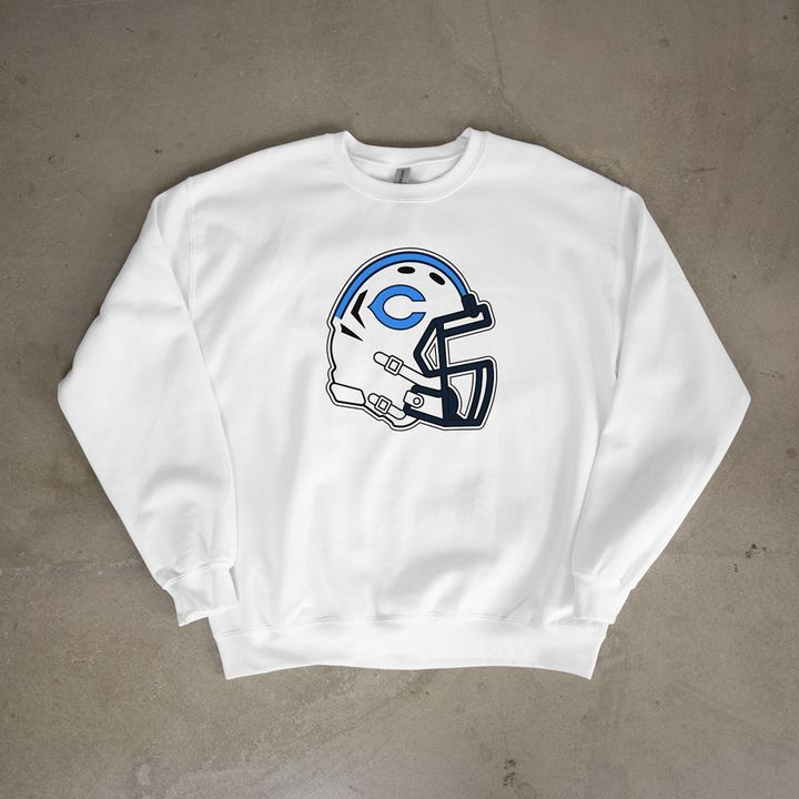 Chanute Blue Comets Helmet Crewneck