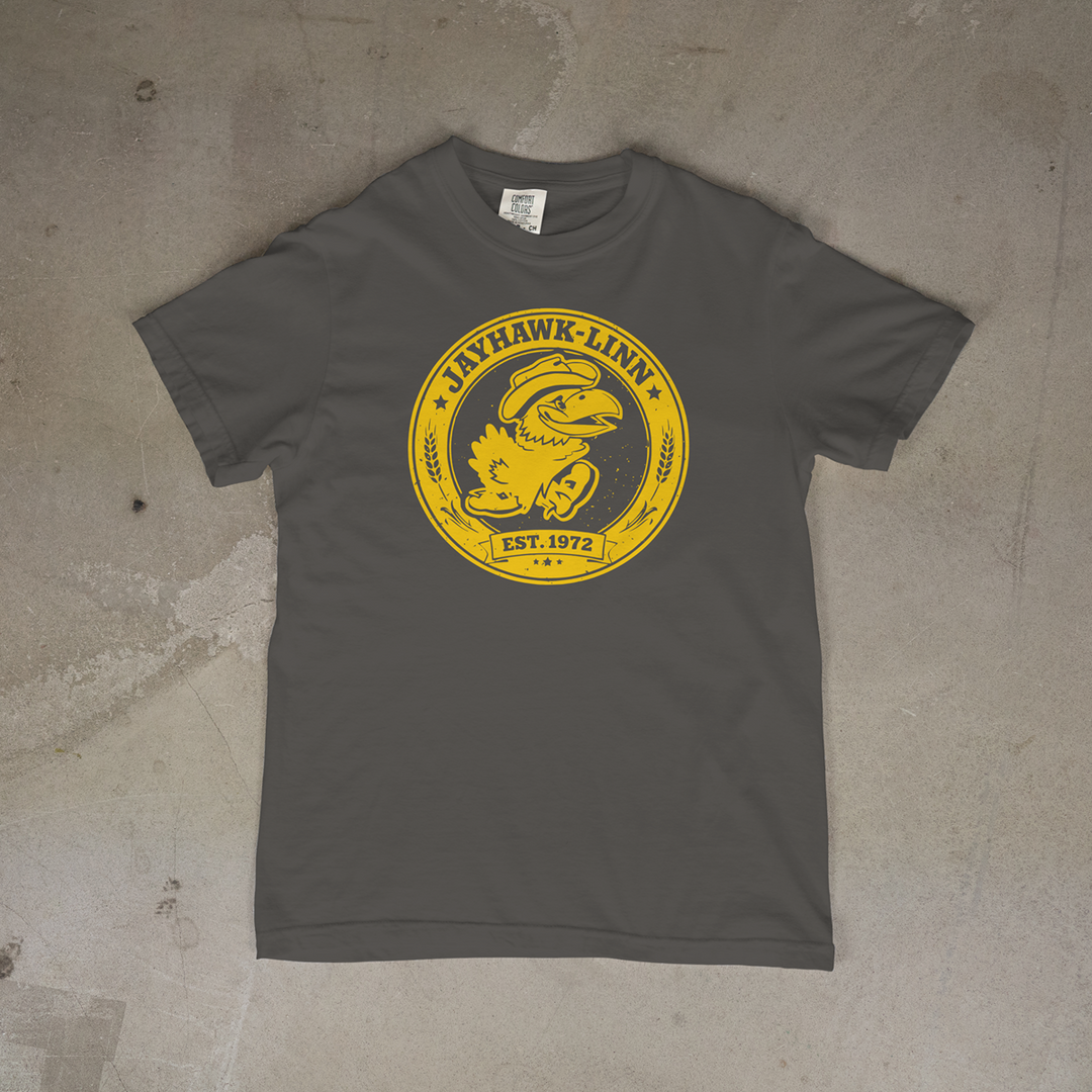 Jayhawk-Linn Heritage Seal Comfort Colors® Short Sleeve Tee