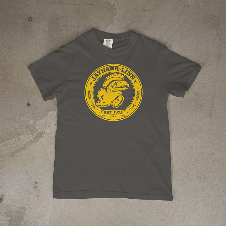Jayhawk-Linn Heritage Seal Comfort Colors® Short Sleeve Tee