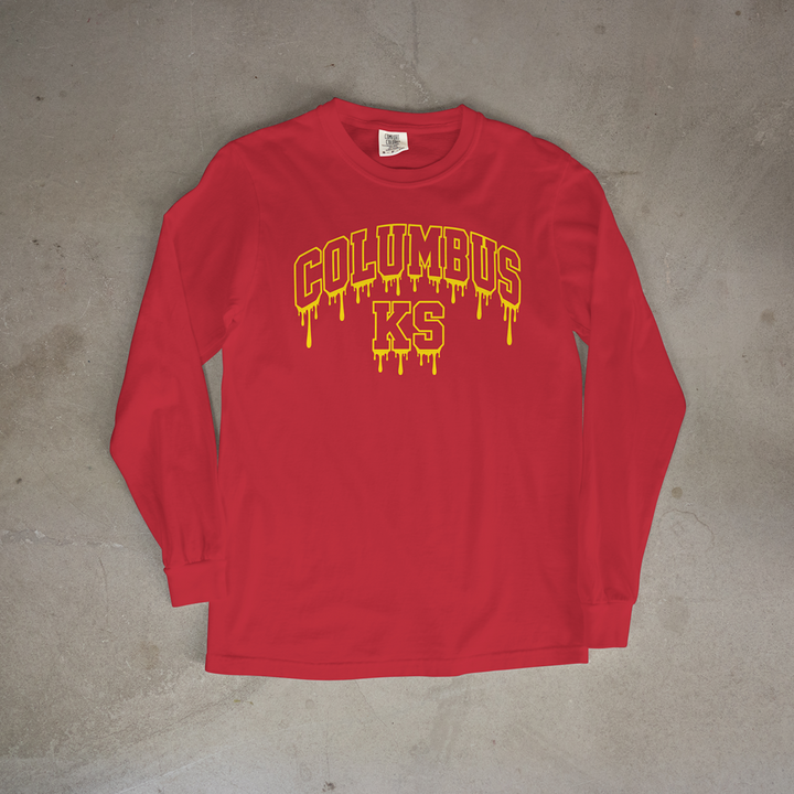 Columbus Drip Comfort Colors® Long Sleeve Tee
