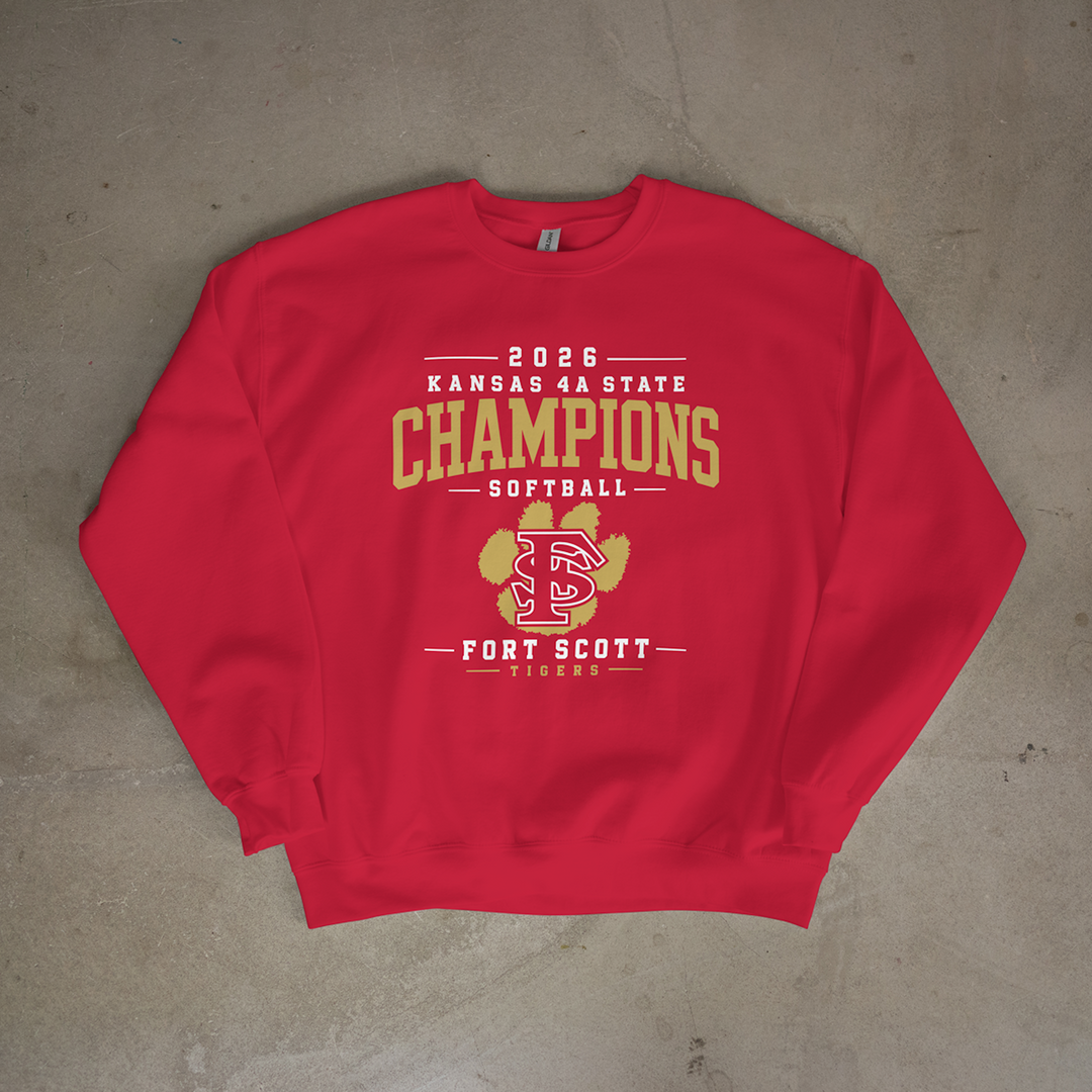 Fort Scott Tigers Softball 2026 State Champions Crewneck