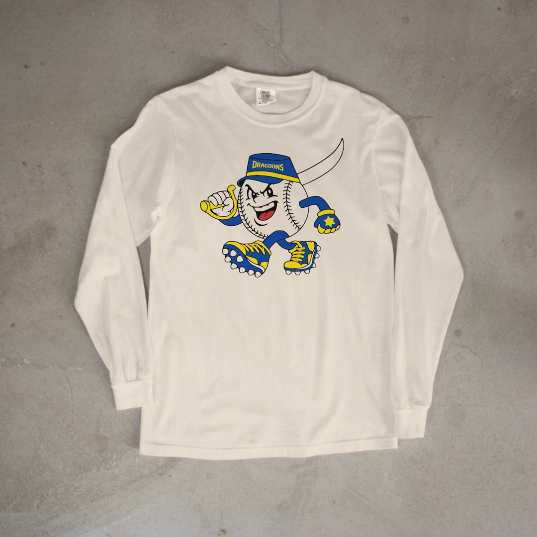 Fort Scott Dragoons Full Color Mascot Comfort Colors® Long Sleeve Tee