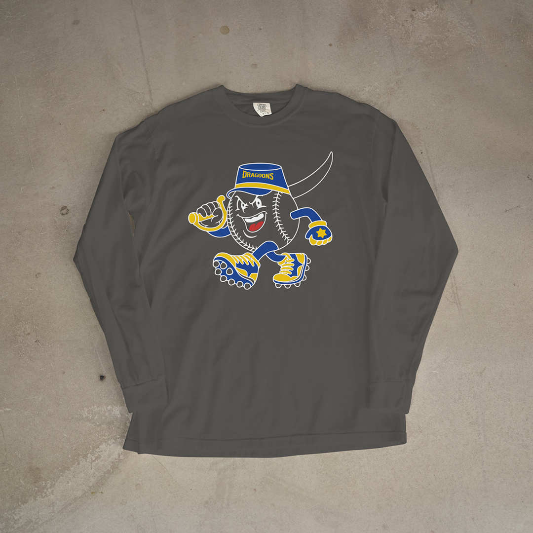 Fort Scott Dragoons Full Color Mascot Comfort Colors® Long Sleeve Tee