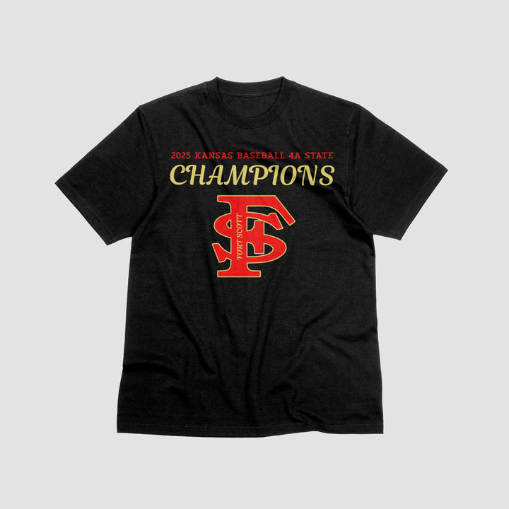 Fort Scott Tigers Baseball 2025 State Champions Active Short Sleeve Tee
