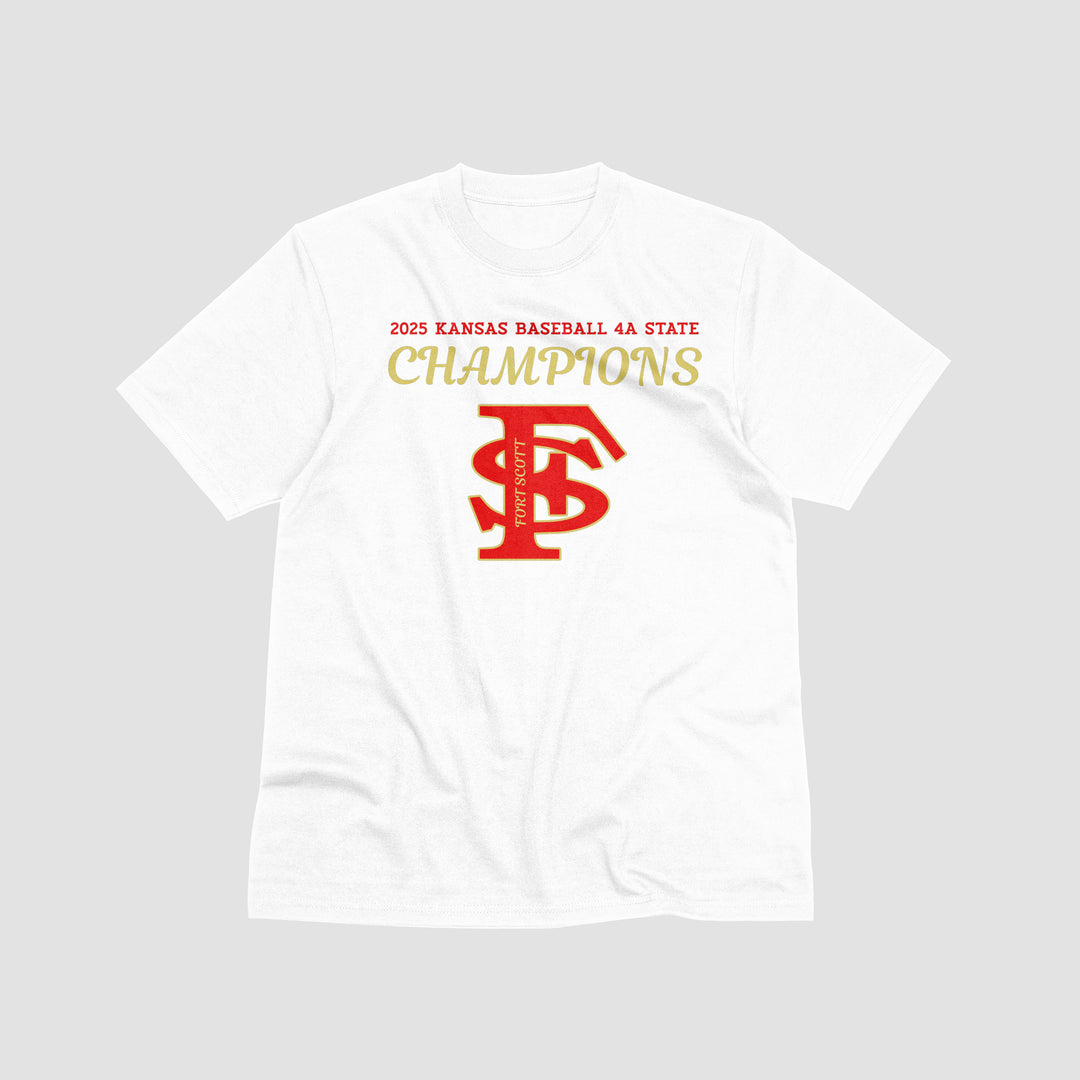 Fort Scott Tigers Baseball 2025 State Champions Active Short Sleeve Tee