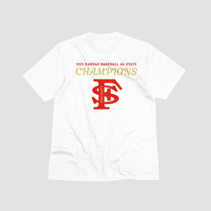 Fort Scott Tigers Baseball 2025 State Champions Active Short Sleeve Tee