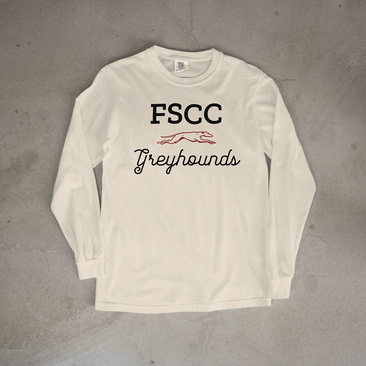 FSCC Greyhounds Script Comfort Colors® Long Sleeve Tee