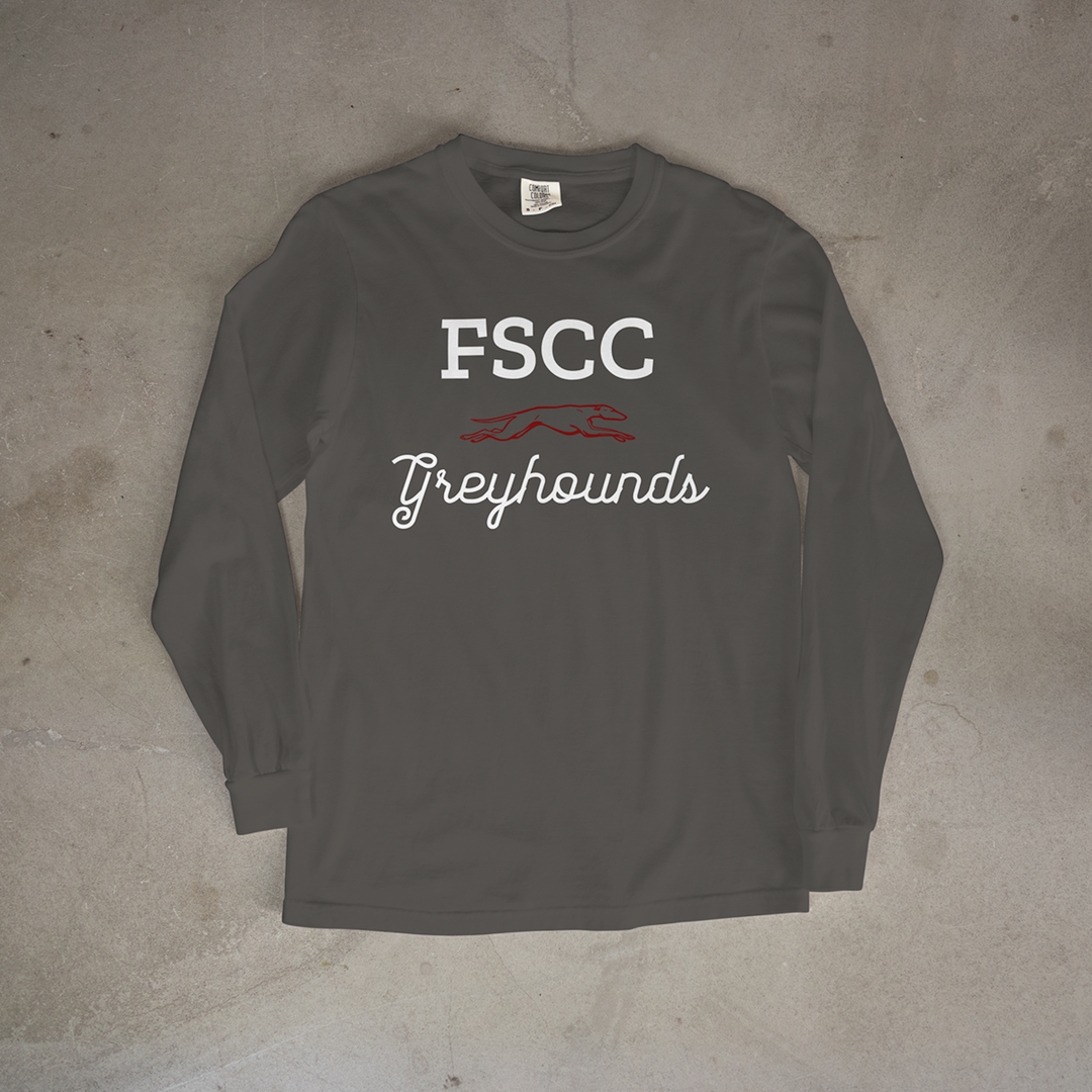 FSCC Greyhounds Script Comfort Colors® Long Sleeve Tee