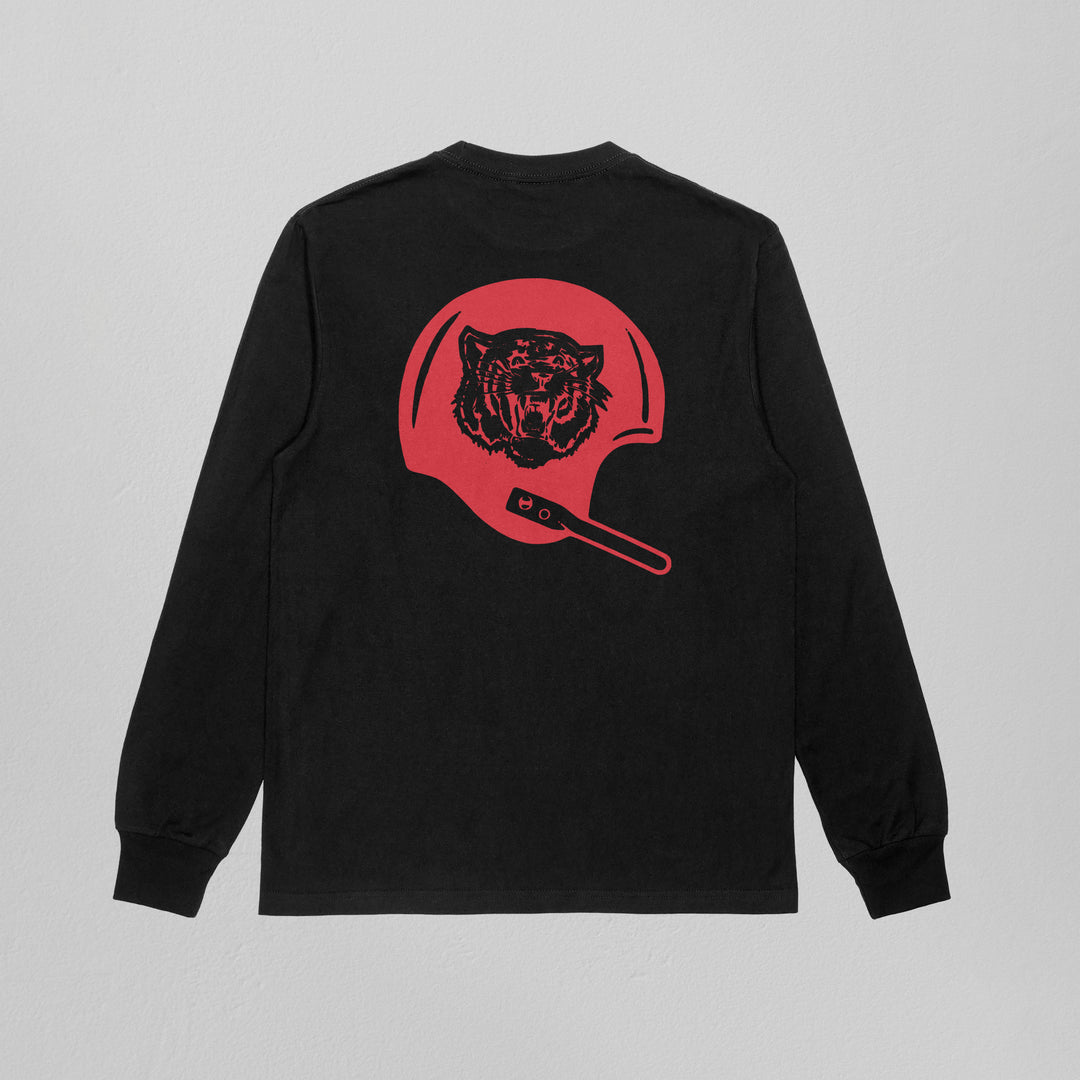 Fort Scott Football History Helmet Heavyweight Long Sleeve Tee