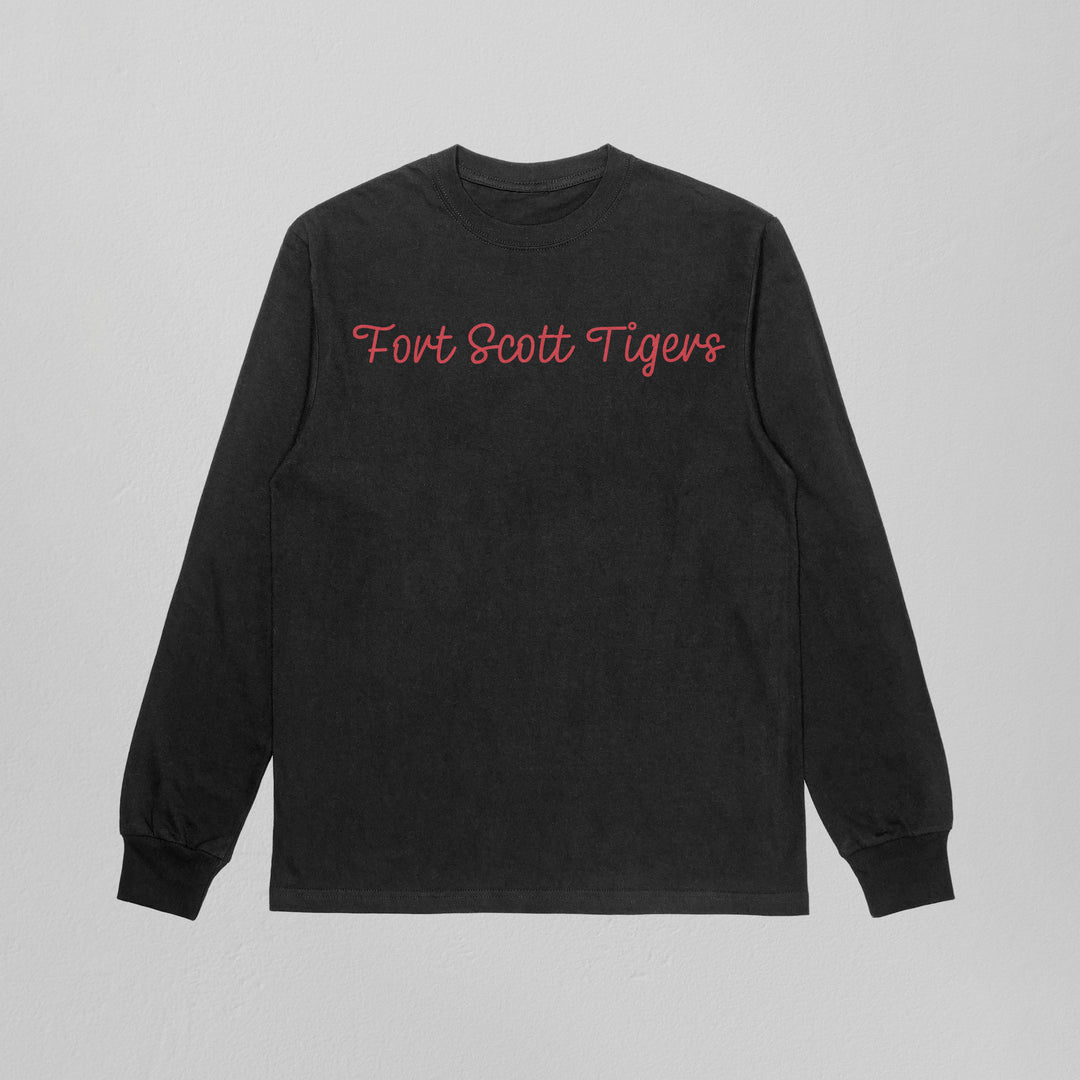 Fort Scott Football History Helmet Heavyweight Long Sleeve Tee
