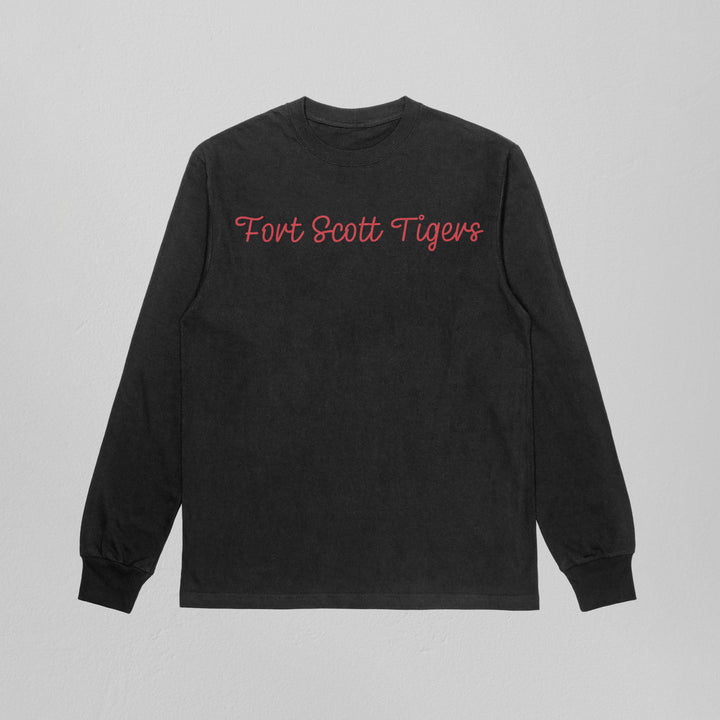 Fort Scott Football History Helmet Heavyweight Long Sleeve Tee