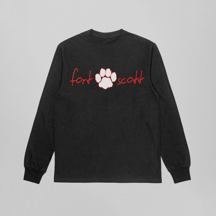 Fort Scott Scripty Paw Heavyweight Long Sleeve Tee