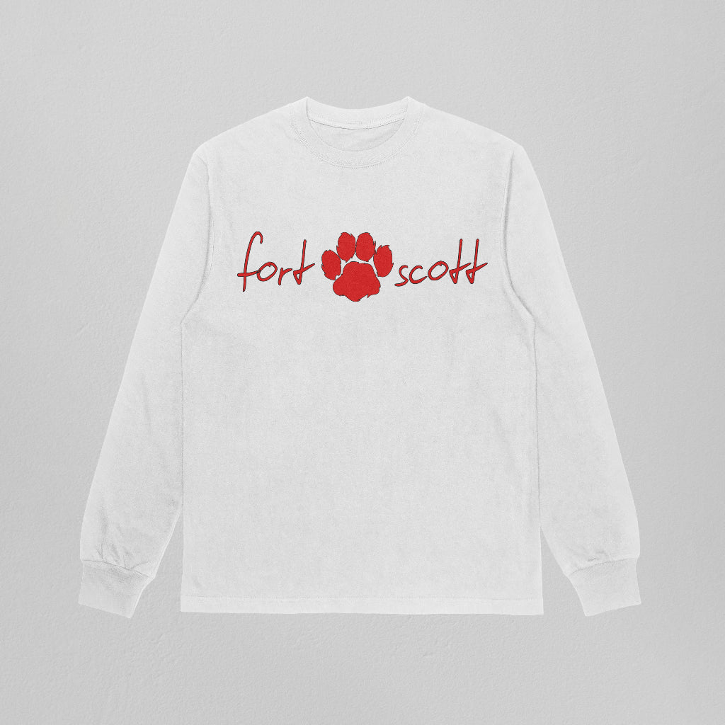 Fort Scott Scripty Paw Heavyweight Long Sleeve Tee