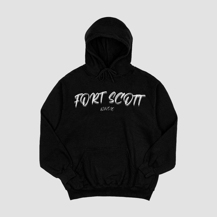 Fort Scott Kansas Chalky Script Hooded Fleece