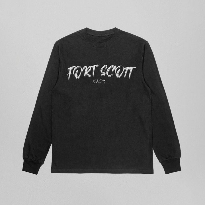 Fort Scott Kansas Chalky Script Heavyweight Long Sleeve Tee