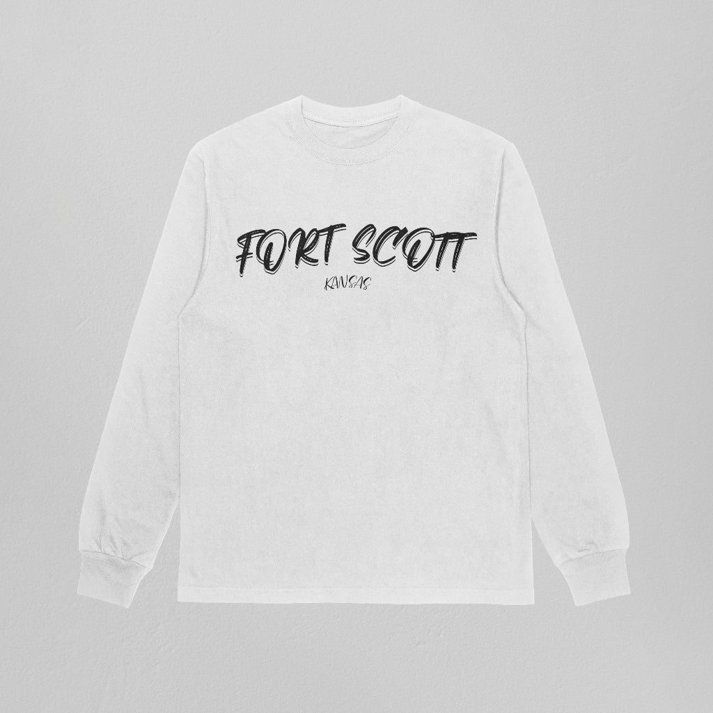 Fort Scott Kansas Chalky Script Heavyweight Long Sleeve Tee