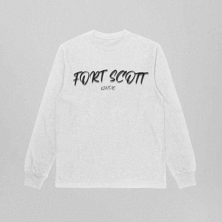 Fort Scott Kansas Chalky Script Heavyweight Long Sleeve Tee