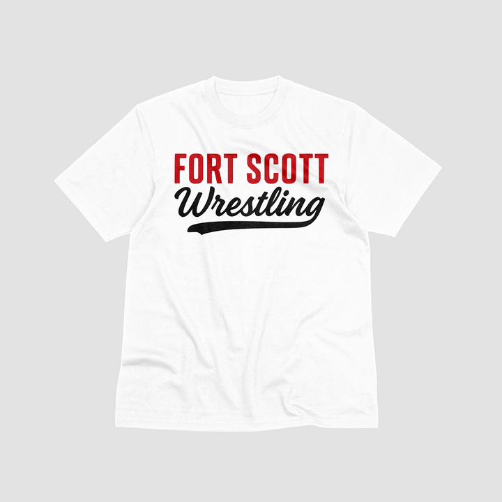 Fort Scott Wrestling Classic Script Active Short Sleeve Tee