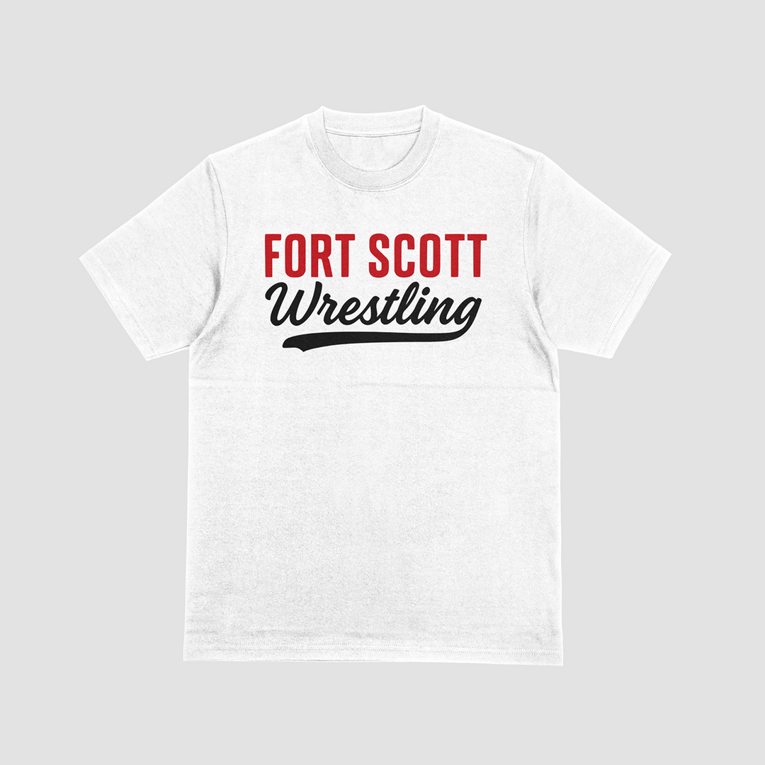 Fort Scott Wrestling Classic Script Heavyweight Short Sleeve Tee