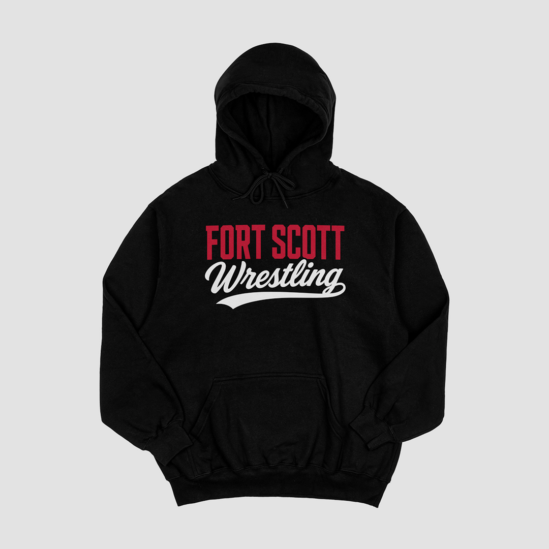 Fort Scott Wrestling Classic Script Hooded Fleece