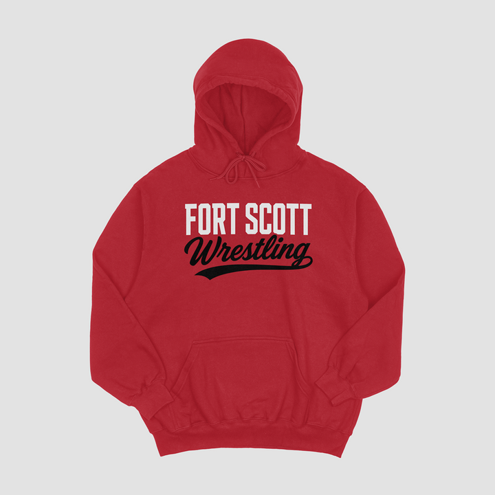 Fort Scott Wrestling Classic Script Hooded Fleece