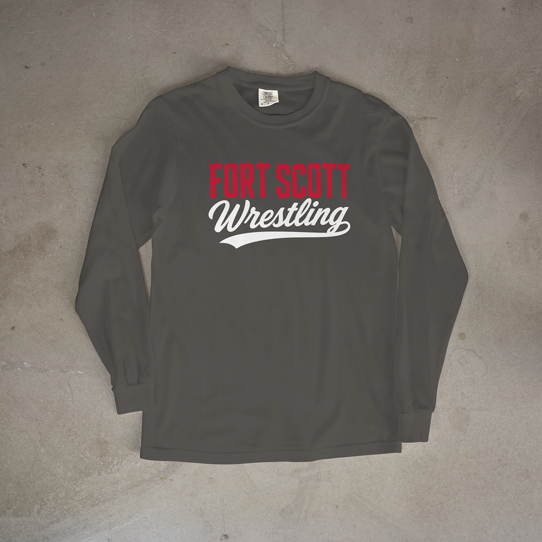 Fort Scott Wrestling Classic Script Comfort Colors® Long Sleeve Tee