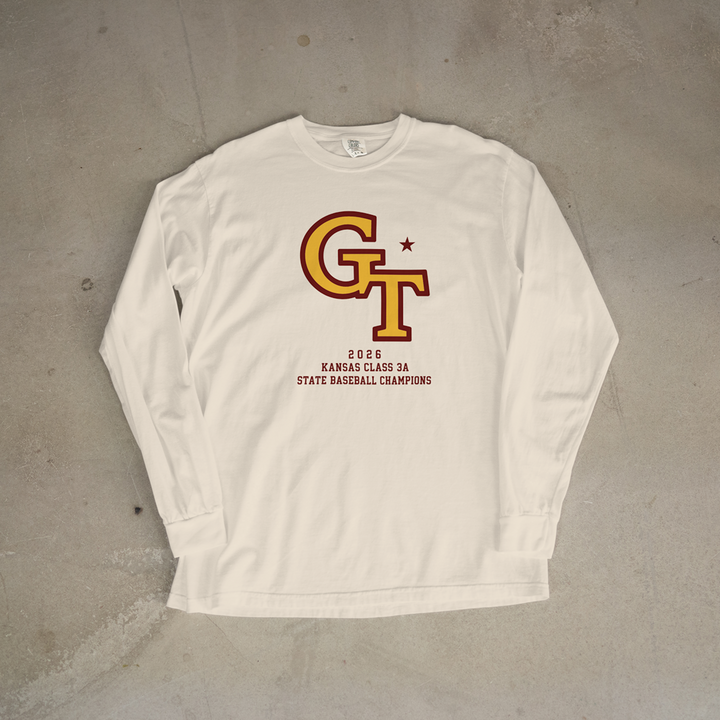 Girard Trojans 2026 State Baseball Champions Comfort Colors® Long Sleeve Tee