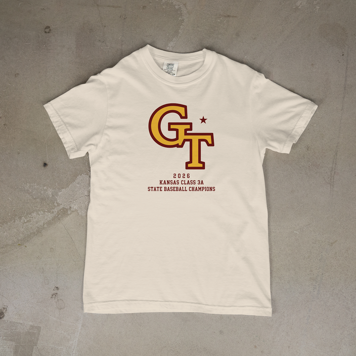 Girard Trojans 2026 State Baseball Champions Comfort Colors® Short Sleeve Tee