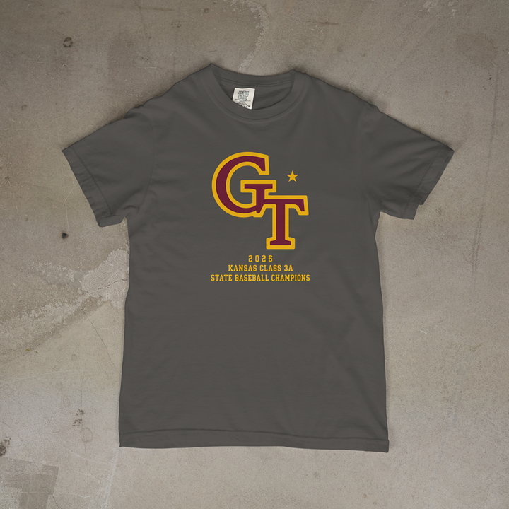 Girard Trojans 2026 State Baseball Champions Comfort Colors® Short Sleeve Tee