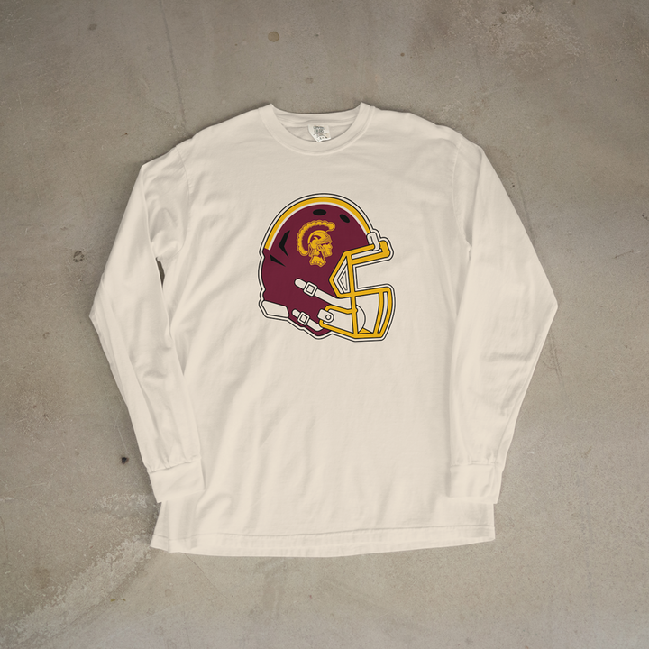 Girard Trojans Helmet Comfort Colors® Long Sleeve Tee
