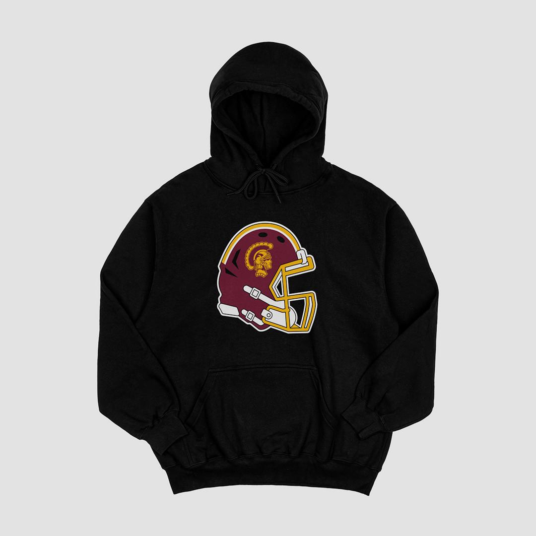 Girard Trojans Helmet Hooded Fleece