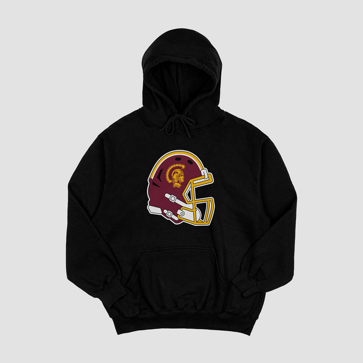 Girard Trojans Helmet Hooded Fleece