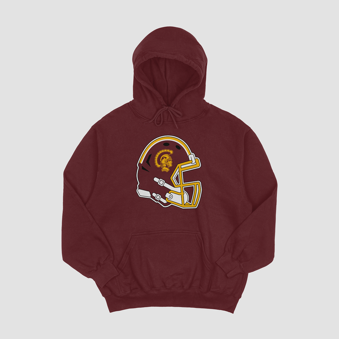 Girard Trojans Helmet Hooded Fleece