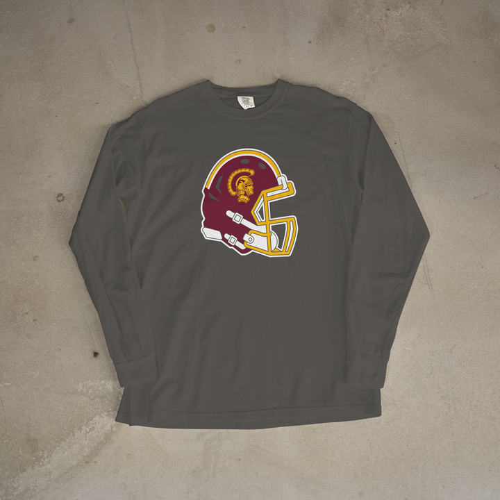 Girard Trojans Helmet Comfort Colors® Long Sleeve Tee